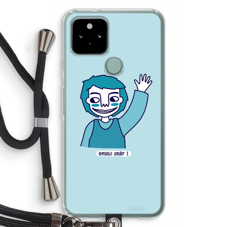 Zwaai: Pixel 5 Transparant Hoesje met koord