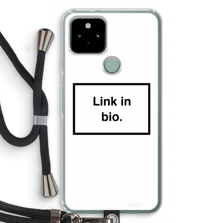Link in bio: Pixel 5 Transparant Hoesje met koord