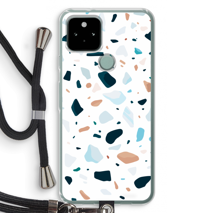 Terrazzo N°13: Pixel 5 Transparant Hoesje met koord