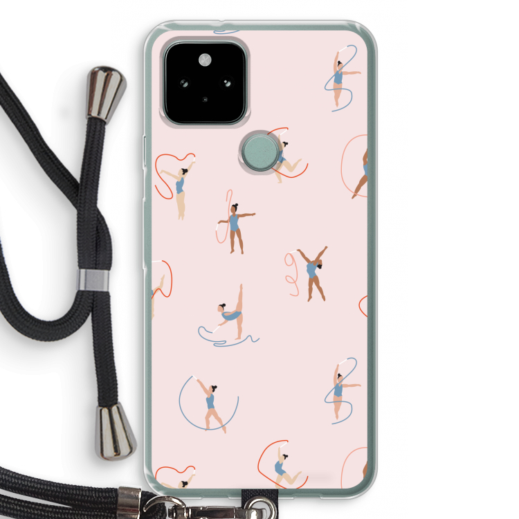 Dancing #3: Pixel 5 Transparant Hoesje met koord