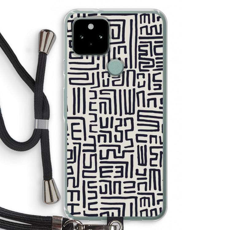 Moroccan Print: Pixel 5 Transparant Hoesje met koord