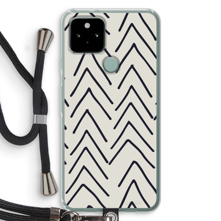 Marrakech Arrows: Pixel 5 Transparant Hoesje met koord