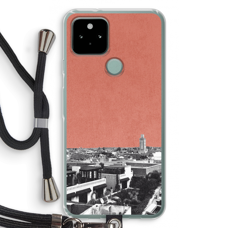Marrakech Skyline : Pixel 5 Transparant Hoesje met koord
