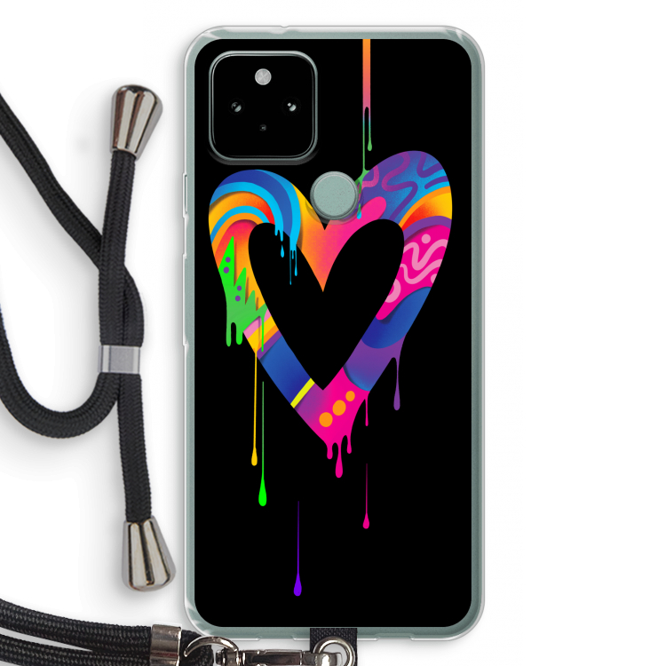 Melts My Heart: Pixel 5 Transparant Hoesje met koord