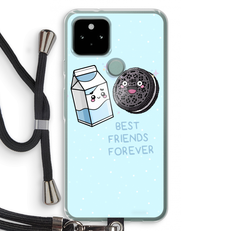 Best Friend Forever: Pixel 5 Transparant Hoesje met koord