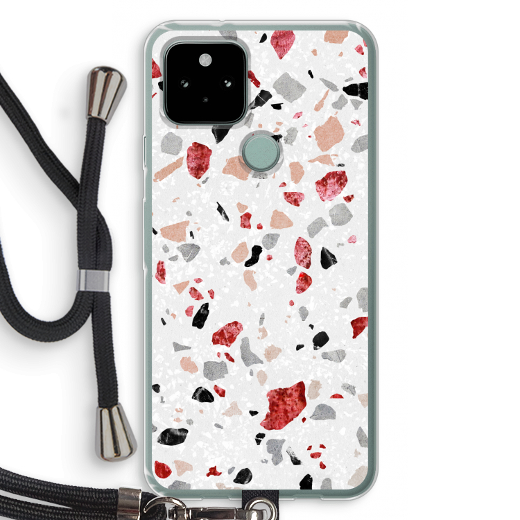 Terrazzo N°12: Pixel 5 Transparant Hoesje met koord
