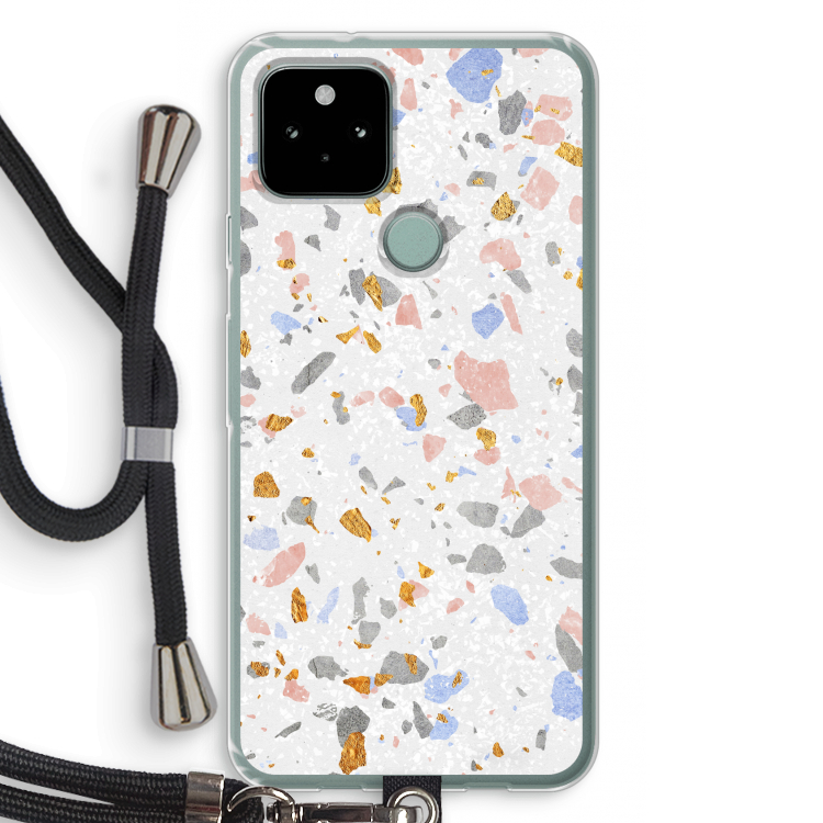 Terrazzo N°8: Pixel 5 Transparant Hoesje met koord