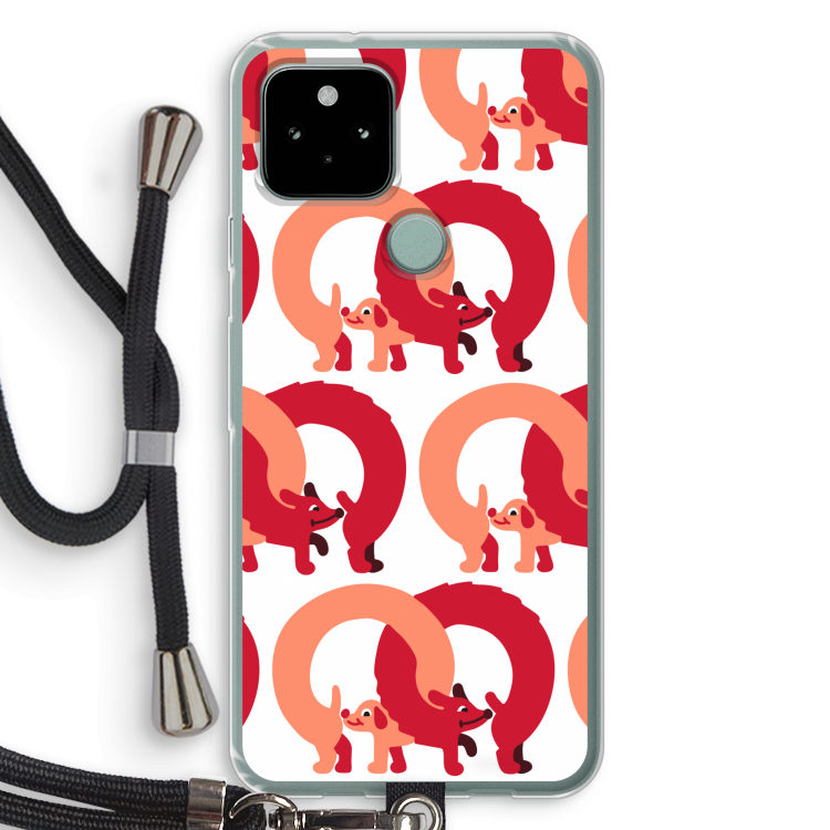 Dogs: Pixel 5 Transparant Hoesje met koord