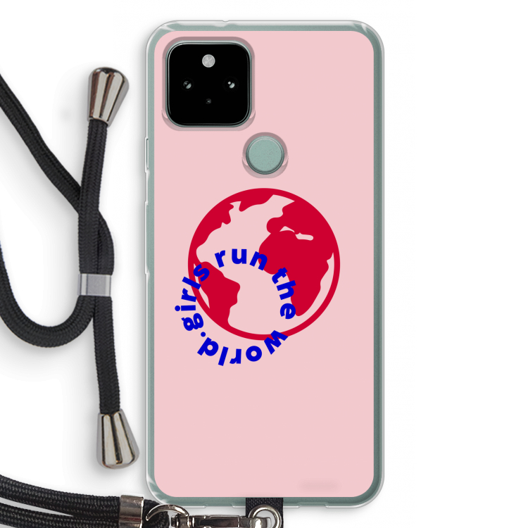 Run The World: Pixel 5 Transparant Hoesje met koord