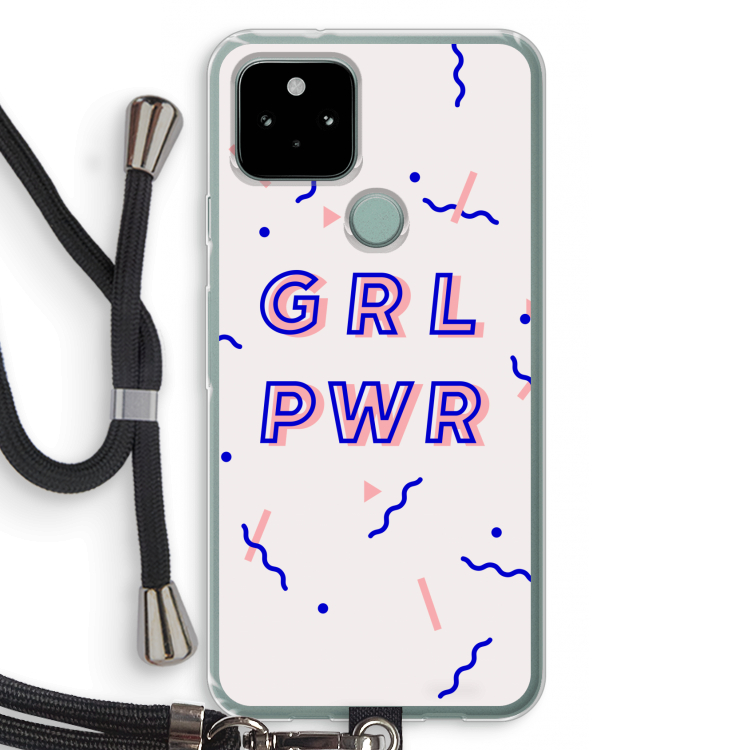GRL PWR: Pixel 5 Transparant Hoesje met koord