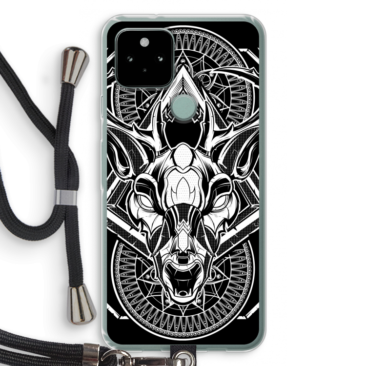 Oh Deer: Pixel 5 Transparant Hoesje met koord