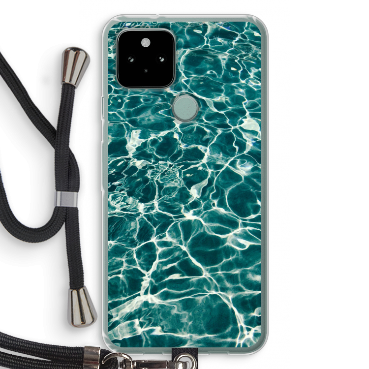 Weerkaatsing water: Pixel 5 Transparant Hoesje met koord