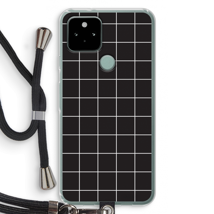 Rooster 2: Pixel 5 Transparant Hoesje met koord
