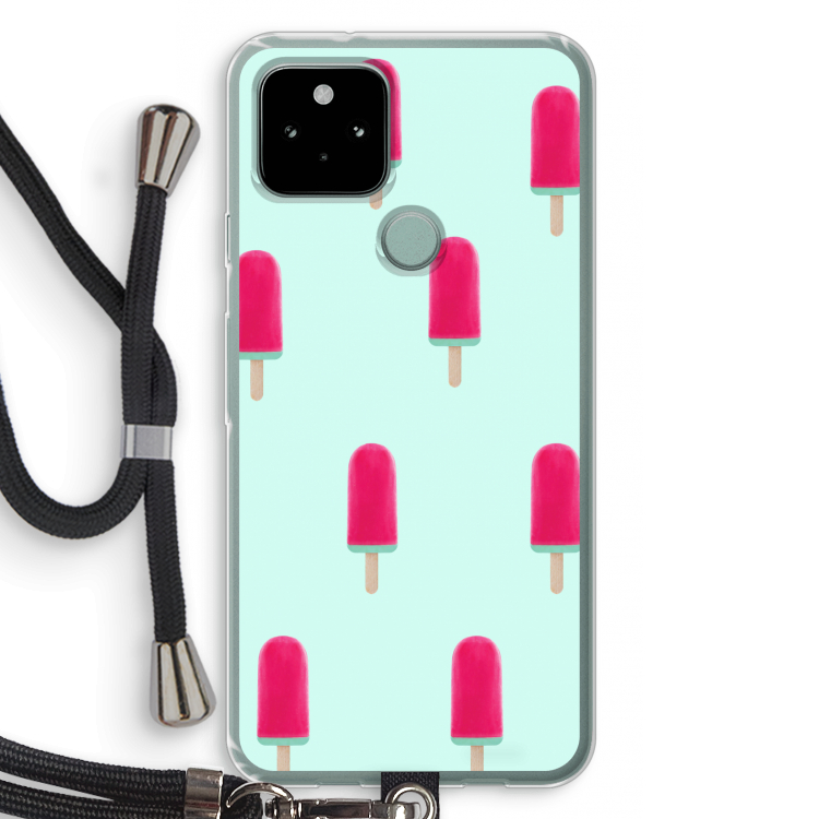 Waterijsje: Pixel 5 Transparant Hoesje met koord