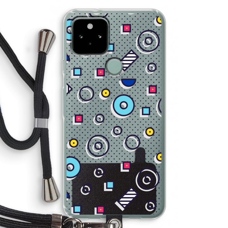 8-bit N°9: Pixel 5 Transparant Hoesje met koord