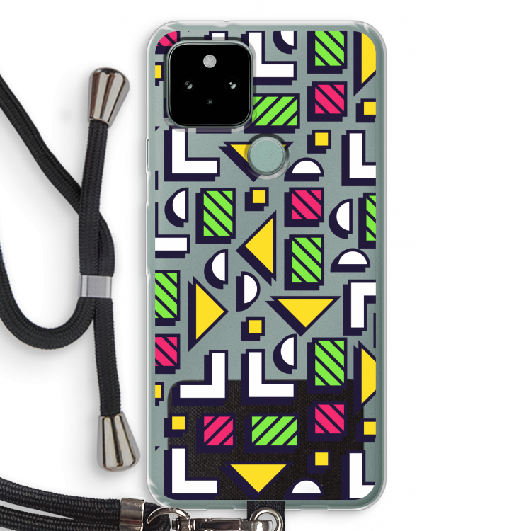 8-bit N°4: Pixel 5 Transparant Hoesje met koord