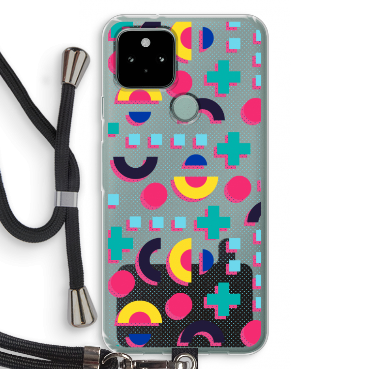 8-bit N°2: Pixel 5 Transparant Hoesje met koord