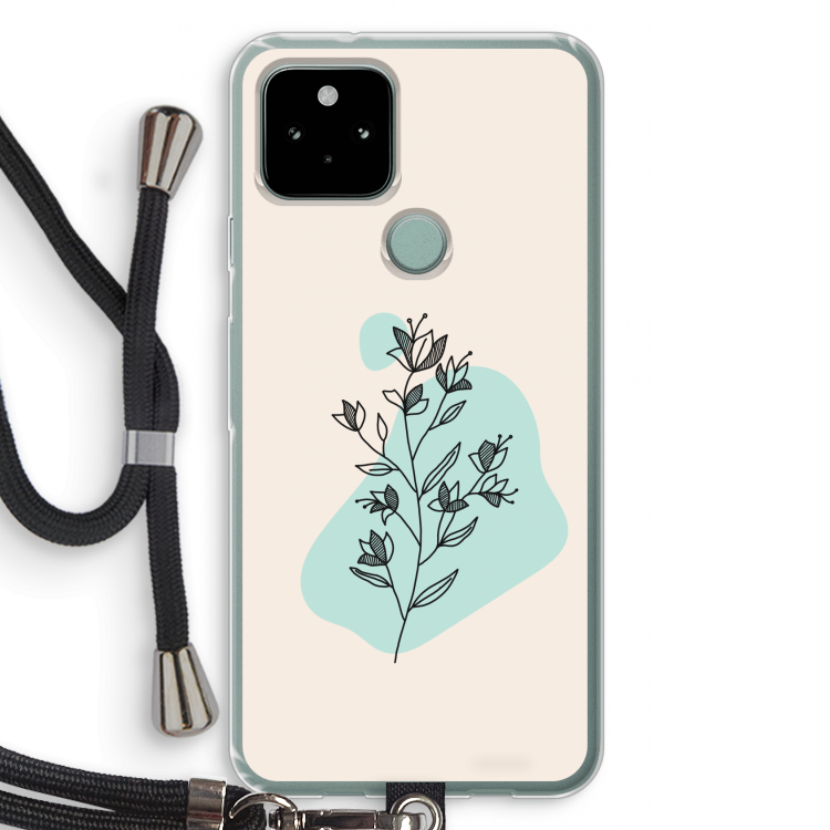 Violets are blue: Pixel 5 Transparant Hoesje met koord