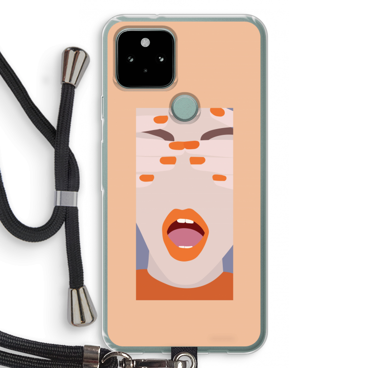 Surprise: Pixel 5 Transparant Hoesje met koord