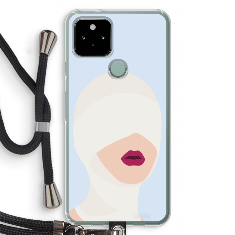 Incognito: Pixel 5 Transparant Hoesje met koord