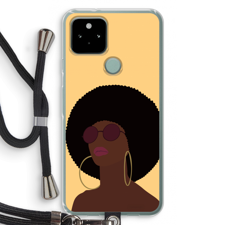 Golden hour: Pixel 5 Transparant Hoesje met koord