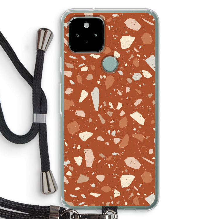 Terrazzo N°22: Pixel 5 Transparant Hoesje met koord