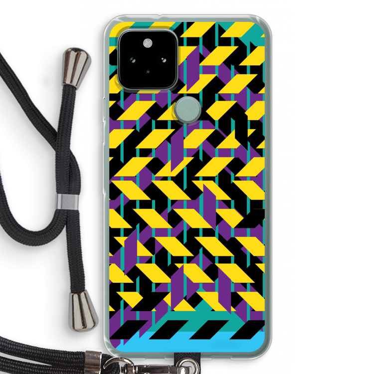 Skew Bee 3: Pixel 5 Transparant Hoesje met koord