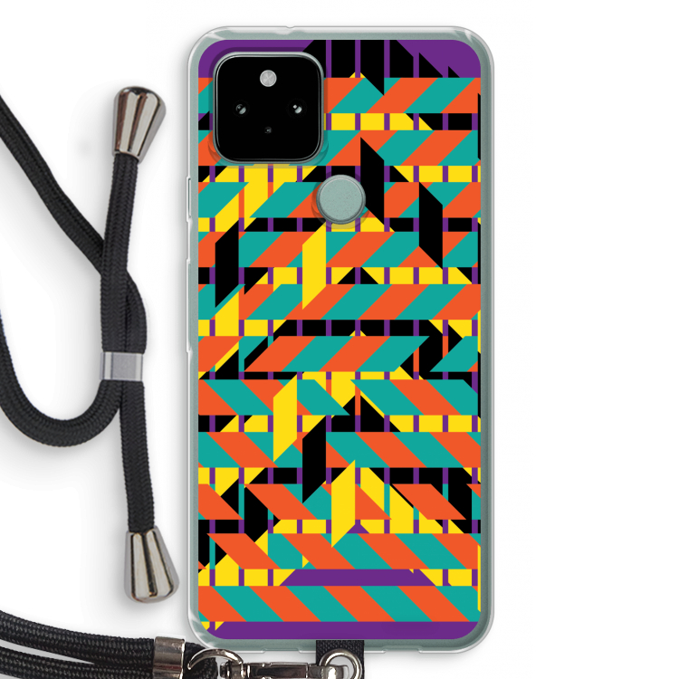 Skew Bee 2: Pixel 5 Transparant Hoesje met koord