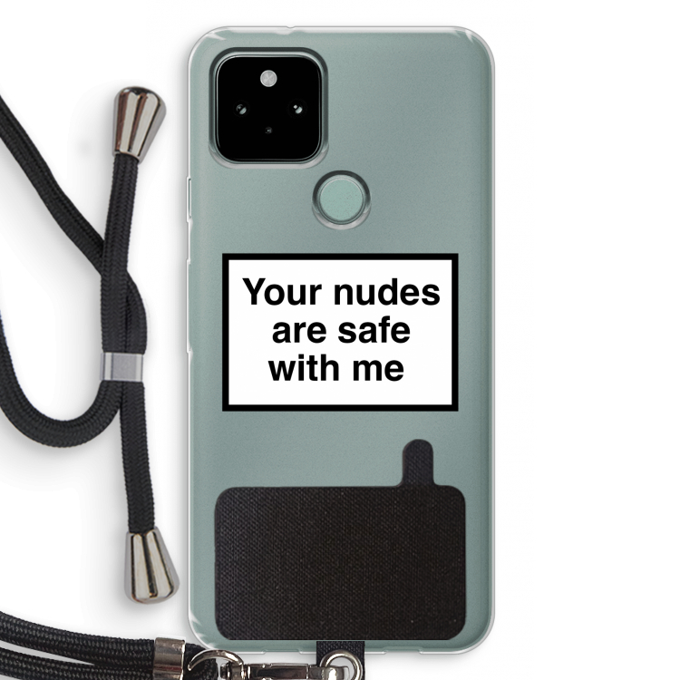 Safe with me: Pixel 5 Transparant Hoesje met koord
