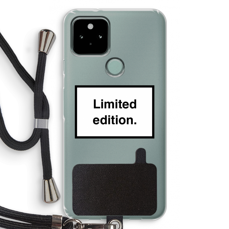 Limited edition: Pixel 5 Transparant Hoesje met koord