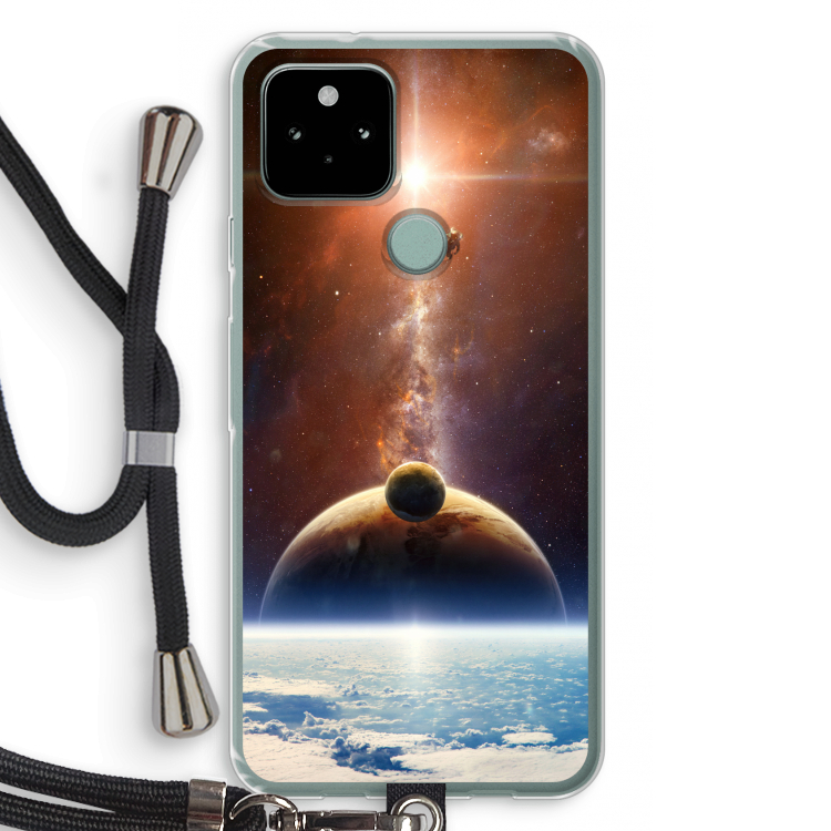 Omicron 2019: Pixel 5 Transparant Hoesje met koord