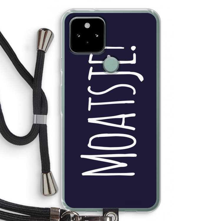 Moatsje!: Pixel 5 Transparant Hoesje met koord
