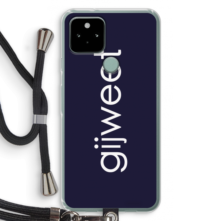 Gijweet: Pixel 5 Transparant Hoesje met koord