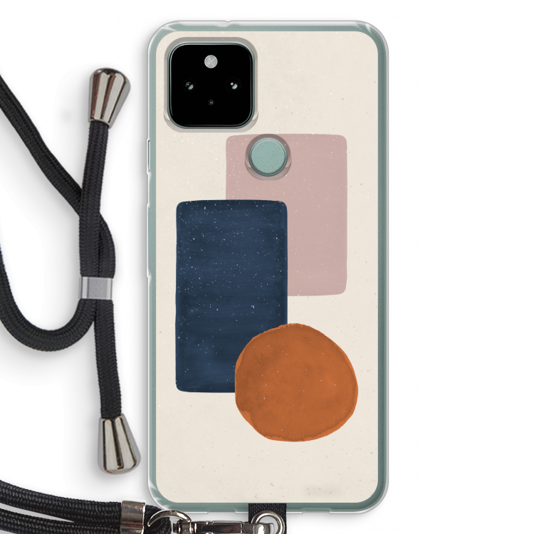 Geo #3: Pixel 5 Transparant Hoesje met koord
