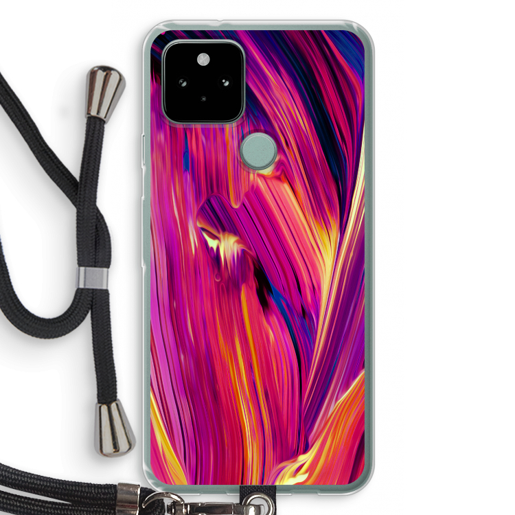 Phoenix: Pixel 5 Transparant Hoesje met koord