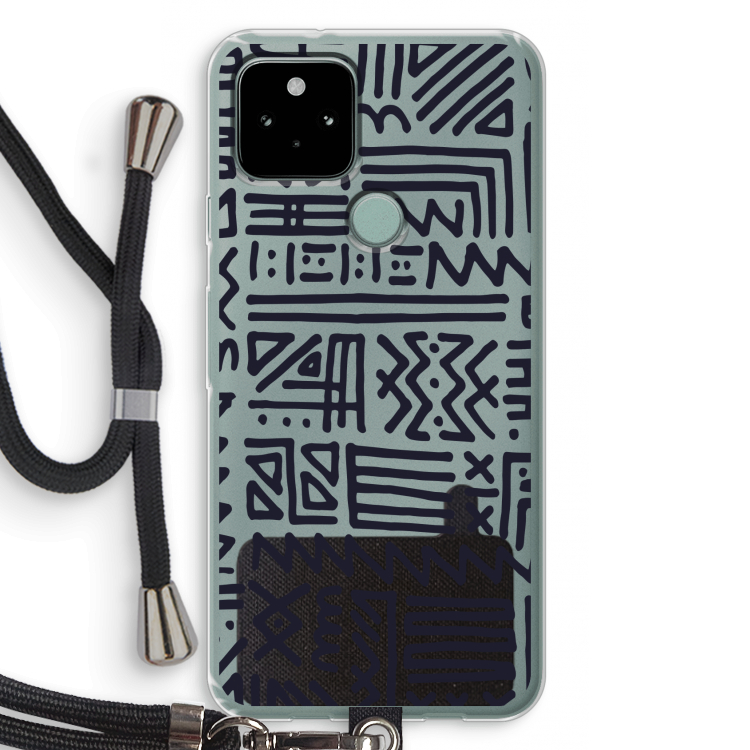 Marrakech print: Pixel 5 Transparant Hoesje met koord