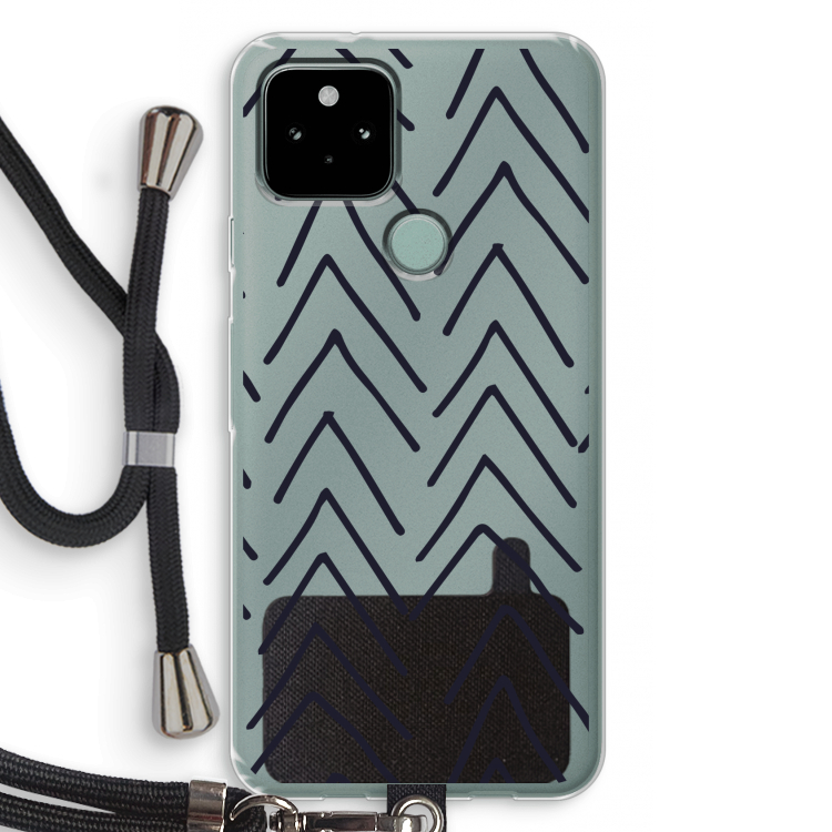 Marrakech Arrows: Pixel 5 Transparant Hoesje met koord