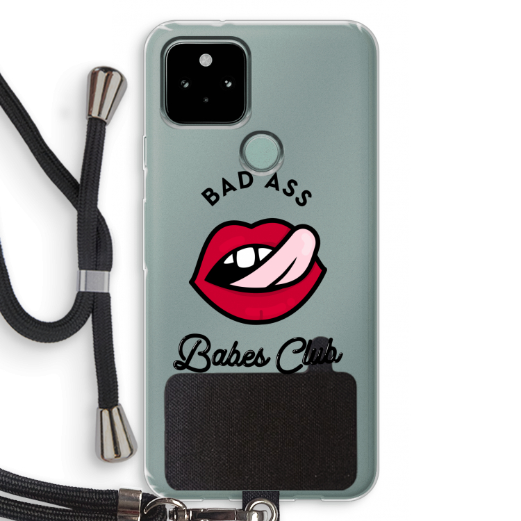 Badass Babes Club: Pixel 5 Transparant Hoesje met koord