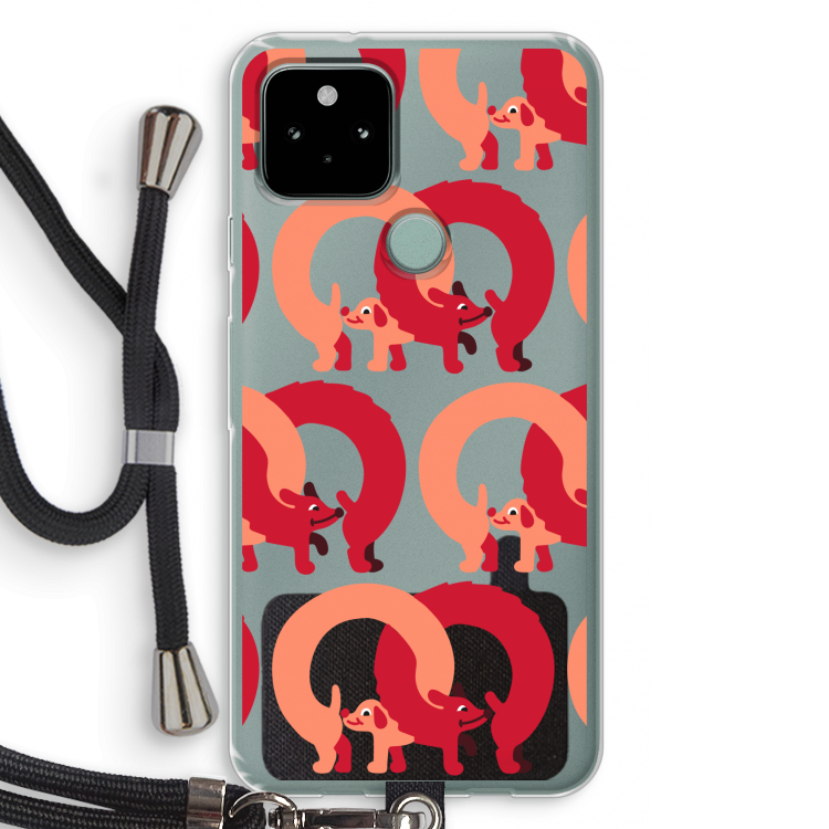 Dogs: Pixel 5 Transparant Hoesje met koord