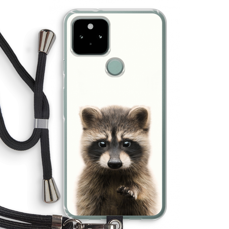 Rocco: Pixel 5 Transparant Hoesje met koord