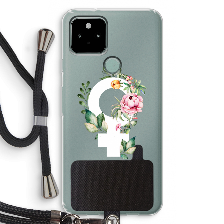 Venus: Pixel 5 Transparant Hoesje met koord