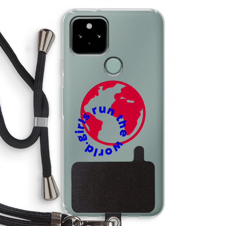 Run The World: Pixel 5 Transparant Hoesje met koord