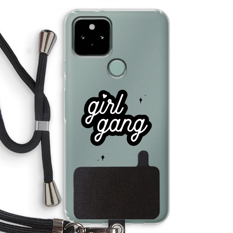 Girl Gang: Pixel 5 Transparant Hoesje met koord