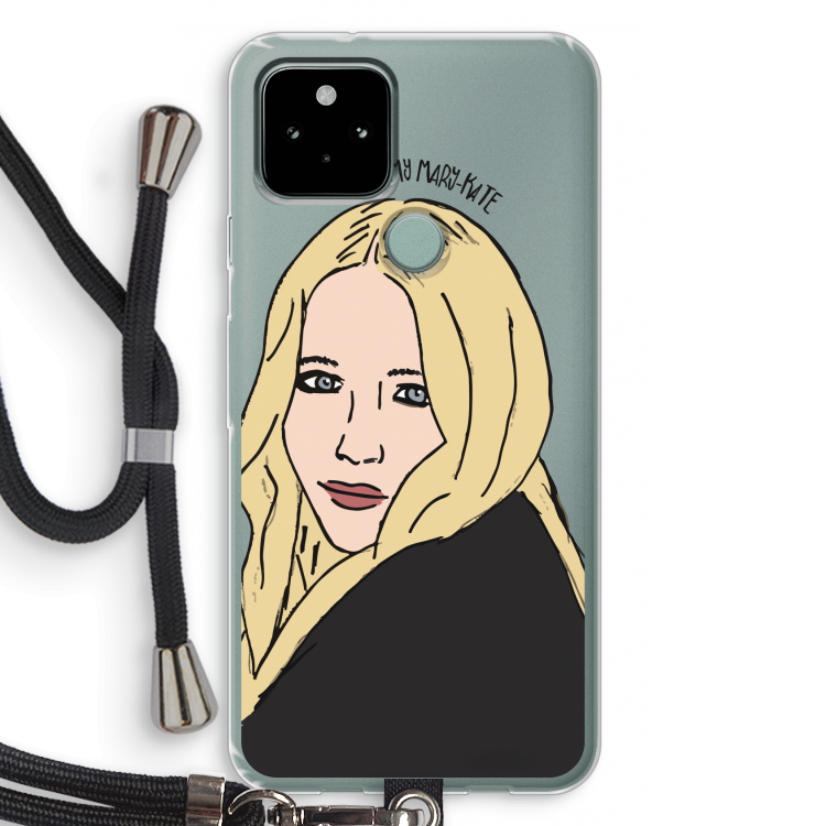 Mary Kate: Pixel 5 Transparant Hoesje met koord
