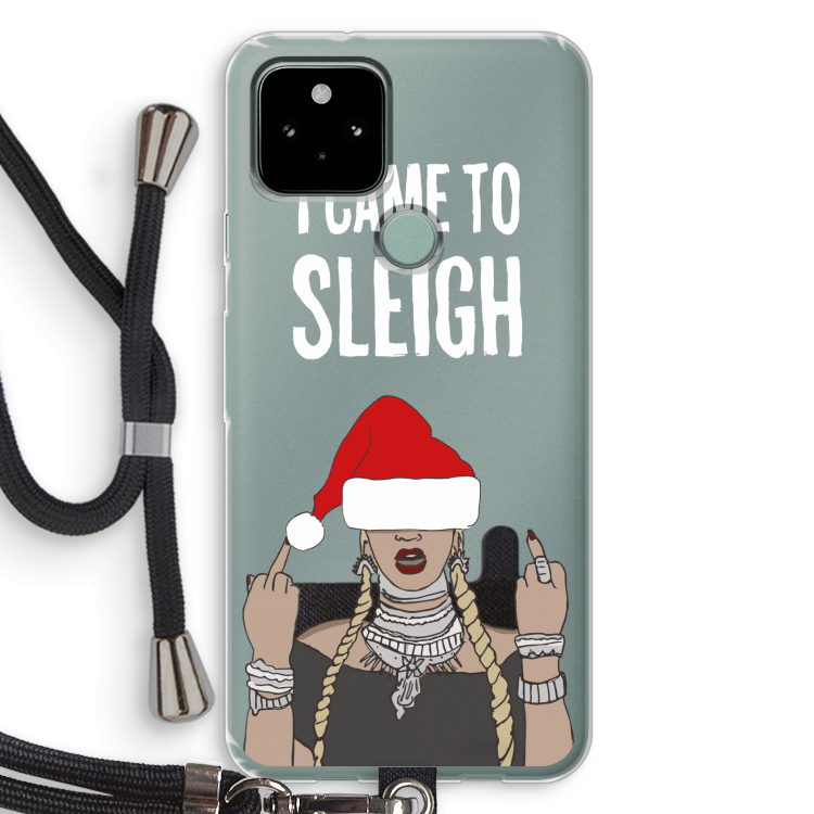 Came To Sleigh: Pixel 5 Transparant Hoesje met koord