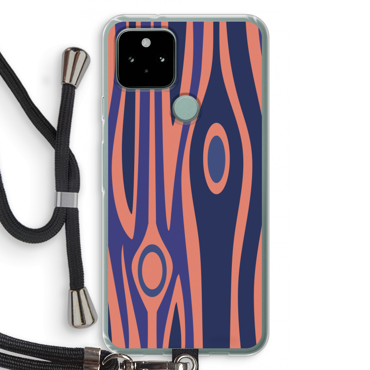 Bast A: Pixel 5 Transparant Hoesje met koord