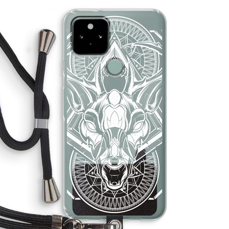 Oh Deer: Pixel 5 Transparant Hoesje met koord