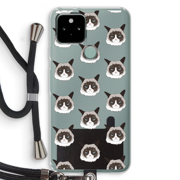 It's a Purrr Case: Pixel 5 Transparant Hoesje met koord