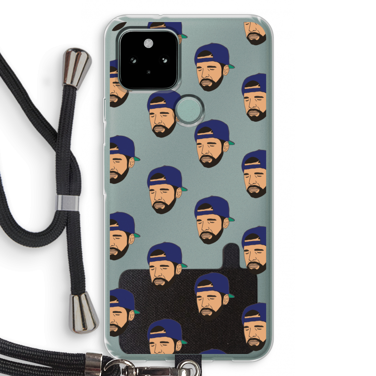 Drake Away: Pixel 5 Transparant Hoesje met koord