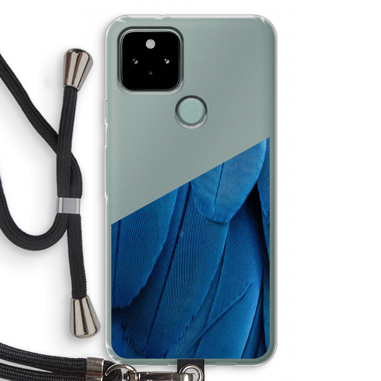 Pauw: Pixel 5 Transparant Hoesje met koord